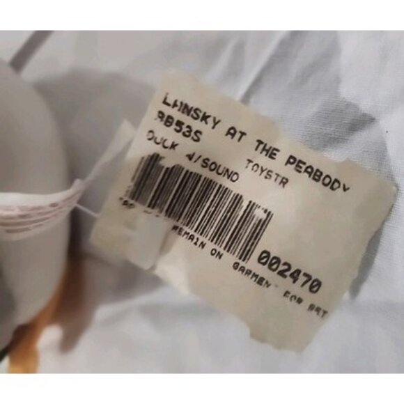 Vintage Memphis Peabody Mallard Duck Plush Toy Clicks But No Sound Original Tag - Picture 6 of 14